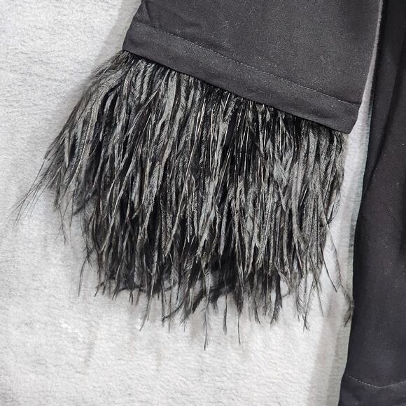 Sleeper Feather Trim Pajama Top Black Small‎ - Picture 5 of 7